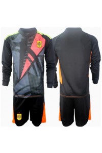 Fotbalové Dres Španělsko Brankářské Dětské Venkovní Oblečení ME 2024 Dlouhý Rukáv (+ trenýrky)